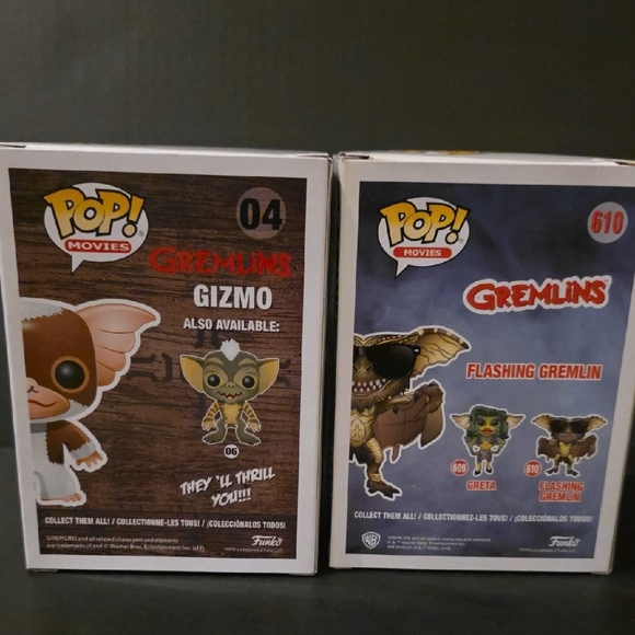 Funko Pop Gremlins Gizmo and Flashing Gremlin Figures - Picture 7 of 9